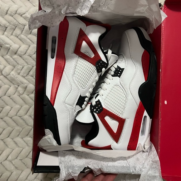 Nike Air Jordan 4 Retro Red Cement Men's Size 11 - Picture 5 of 6